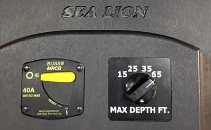 Sea Lion Max Depth Selector
